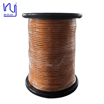 سیم آهنربایی مسی میناکاری شده فرکانس بالا برای ترانسفورماتورها 2UEW/H 0.1X1500 سیم جامد لیتز نواری