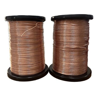 سیم لیتز مسی لعاب‌دار کلاس 130C با نوار فیلم مایلار PET، 127 رشته 0.10 میلی‌متری